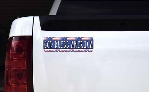 ملصق فينيل لاصق God Bless America من ستيكر توك، مقاس 10 بوصات في 3 بوصات in Kuwait