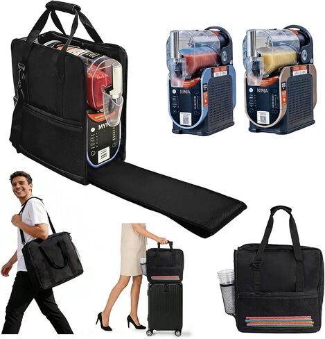 Slushie Machine Storage Bag Frozen Drink Maker, Dust-proof, Easy to Carry, Perfect for Outdoor Gathering, Black in Saudi Arabia