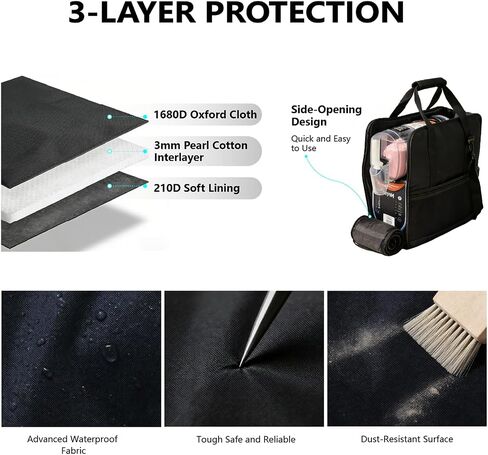 Slushie Machine Storage Bag Frozen Drink Maker, Dust-proof, Easy to Carry, Perfect for Outdoor Gathering, Black in Saudi Arabia