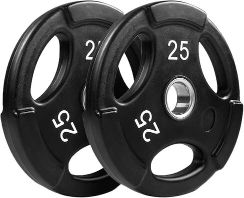 NEXO Commercial Urethane Grip 85lb Plate Set - Includes 2x 25's, 2x 10's, 2x 5's, and 2x 2.5's - Olympic 2 Inch, Premium Finish for Weight Training Home or Commercial in Kuwait
