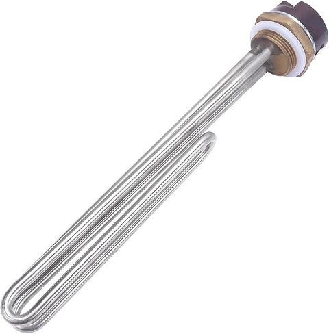 Electric Water Heater With Thermostat 220V 3KW Adjustable Temperature Heating Element DN32 Thread SUS304 1Pcs in Kuwait
