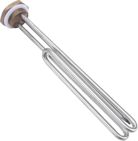 Electric Water Heater With Thermostat 220V 3KW Adjustable Temperature Heating Element DN32 Thread SUS304 1Pcs in Kuwait