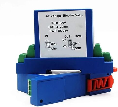مستشعر جهد محول الضغط ZA-K12 AC 5V/10V/50V/100V/200V/500V محول طاقة 4-20 مللي أمبير 5 فولت 10 فولت مخرج DC24V مستشعر جهد إمداد الطاقة (خرج 0-20 مللي أمبير، AC0-5V-220 فولت) in Kuwait