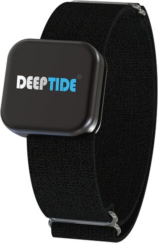 سوار ذراع لمراقبة معدل ضربات القلب من DEEPTIDE، بلوتوث/ANT+، IP68 مقاوم للماء، مستشعر بصري HR متوافق مع تطبيقات iOS/Android، مستشعر معدل ضربات القلب للذراع لتشغيل ركوب الدراجات والسباحة in Kuwait
