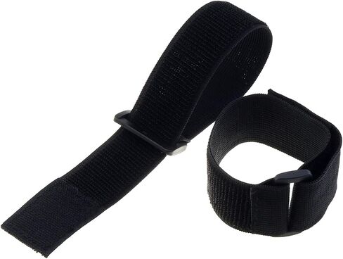 DGZZI 2PCS 3.8x36cm Black Elastic Strap Textile Material Outdoor Cycling Fishing Adjustable Strap Suitable for Walking Riding Motorcycle Running in Kuwait