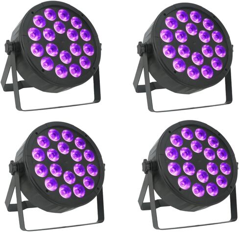 4PCS 180 W Stage Par Lights, RGBW 4-in-1 LED Par Can Light with DMX512 Sound Controlled Uplights, Stage Lights for Parties Wedding Festival Events Church in Kuwait