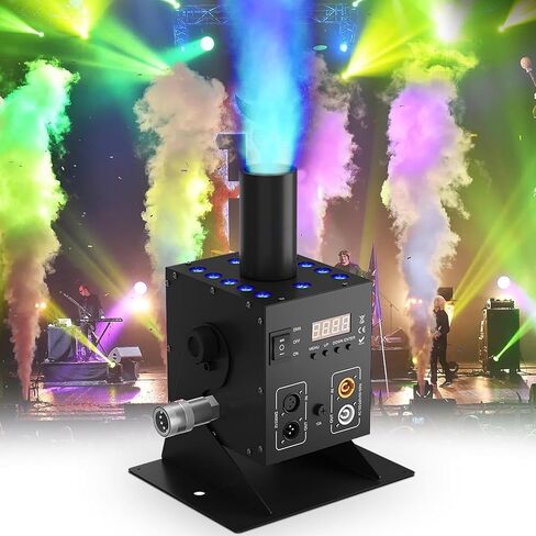 آلة SHEHDS CO2 Jet مع 12x3W RGB LED، 3 في 1 Cryo & Light، 90 درجة قابلة للتعديل، نطاق 16-20 قدمًا، DMX512، آلة دخان مسرح LED احترافية للحفلات الموسيقية والنوادي الليلية والمسارح وحفلات الزفاف والحفلات. in Kuwait