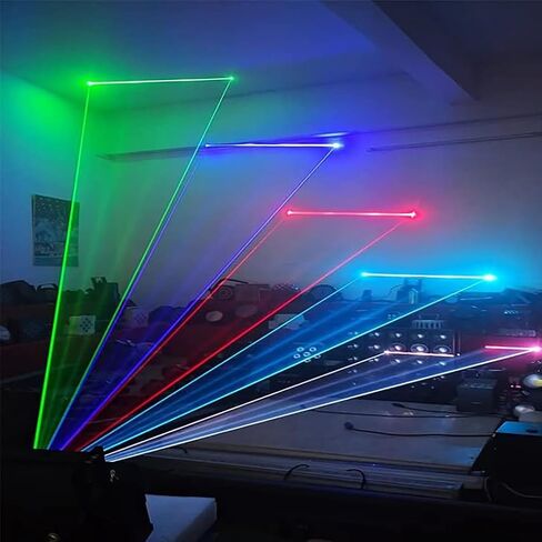 2W 2000mw RGB كامل اللون الرسوم المتحركة المرحلة تأثير الضوء DJ ديسكو المرحلة شعاع أضواء مع DMX512 XLR كابل لحفل زفاف عيد ميلاد DJ ديسكو بار نادي عيد الميلاد الحدث الإضاءة المعرض in Kuwait