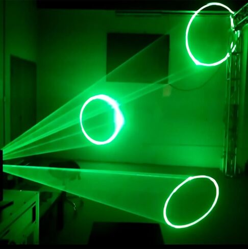 2W 2000mw RGB كامل اللون الرسوم المتحركة المرحلة تأثير الضوء DJ ديسكو المرحلة شعاع أضواء مع DMX512 XLR كابل لحفل زفاف عيد ميلاد DJ ديسكو بار نادي عيد الميلاد الحدث الإضاءة المعرض in Kuwait