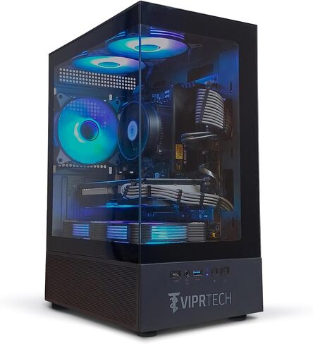 ViprTech Stryker 1.0 Gaming PC - AMD Ryzen 7 (4.1GHz Turbo), RX 580 8GB, 32GB DDR4 3200, 1TB NVMe SSD, 700W PSU, WiFi BT, Win 11 Pro, RGB, Desktop Computer Prebuilt, White in Saudi Arabia