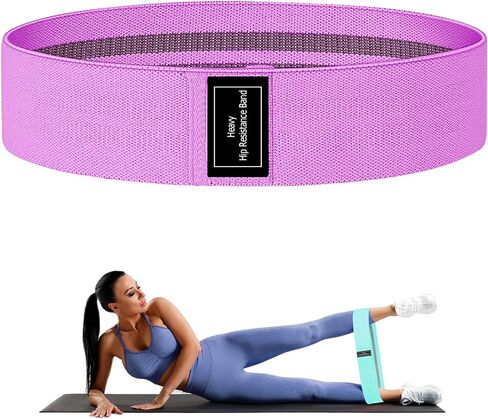 Resistance Bands, Fabric Workout Bands for Women & Men, Cloth Booty Resistance Loop Bands, Thick Squat Bands for Home Fitness, Gym, Yoga, Pilates for Butt Legs Thigh Hip Glute in Kuwait
