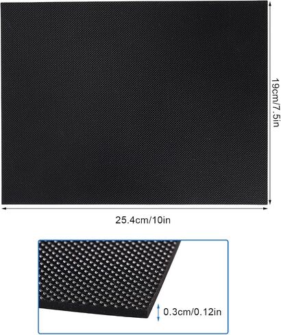 Piano Sustain Pedal Mat, 25.4x19x0.3cm/10x7.5x0.12in Durable Non-Slip Piano Sustain Pedal Mat for Protecting Tiles Carpet and Hardwood Floor (Black) in Kuwait
