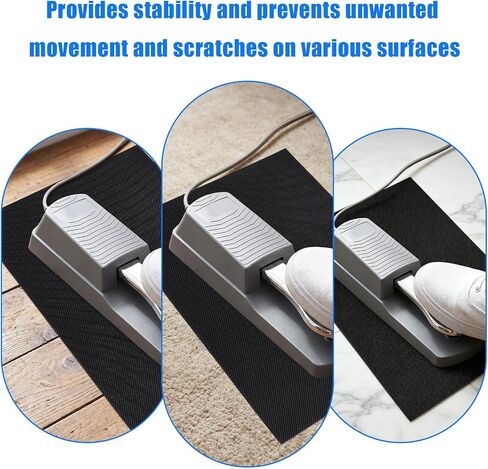 Piano Sustain Pedal Mat, 25.4x19x0.3cm/10x7.5x0.12in Durable Non-Slip Piano Sustain Pedal Mat for Protecting Tiles Carpet and Hardwood Floor (Black) in Kuwait