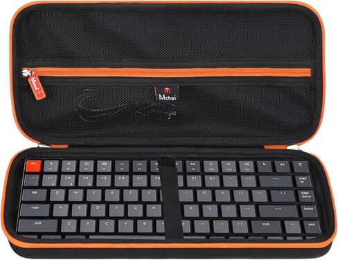 حافظة صلبة للوحة المفاتيح Keychron K2/K2 Pro/K2 Max، حقيبة حمل EVA مقاومة للصدمات بمقبض عريض، حقيبة تخزين للسفر بتصميم 75% للوحة المفاتيح الميكانيكية، 13.1 × 6.1 × 4.3 بوصة، أسود in Kuwait