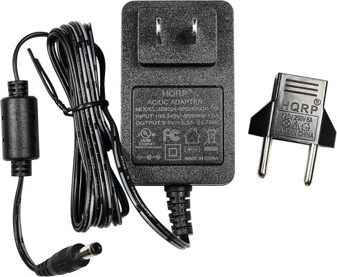 HQRP AC Adapter Compatible with Casio LK-160 / LK160 / LK-165 / LK165 / LK-247 / LK247 Keyboards Power Supply Cord Plus HQRP Euro Plug Adapter in Kuwait