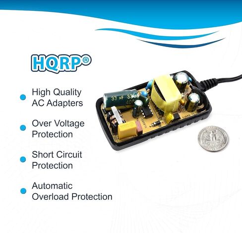 HQRP AC Adapter Compatible with Casio LK-160 / LK160 / LK-165 / LK165 / LK-247 / LK247 Keyboards Power Supply Cord Plus HQRP Euro Plug Adapter in Kuwait