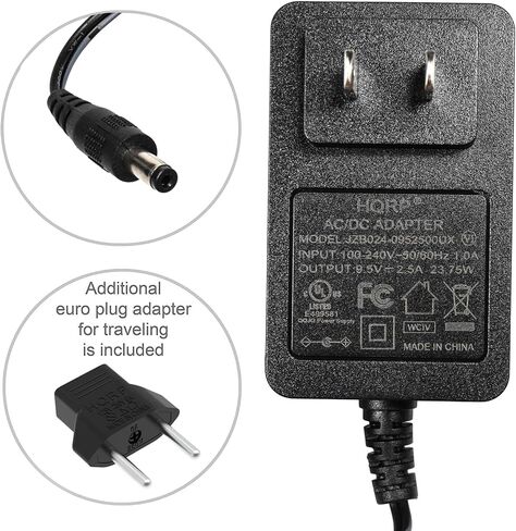 HQRP AC Adapter Compatible with Casio LK-160 / LK160 / LK-165 / LK165 / LK-247 / LK247 Keyboards Power Supply Cord Plus HQRP Euro Plug Adapter in Kuwait