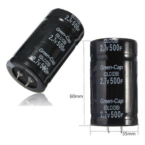 10pcs 2.7V 500F 35 x 60mm Super Farad Capacitor Black for Automotive Rectifier 16V83F in Kuwait