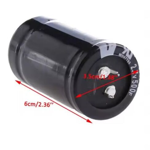 10pcs 2.7V 500F 35 x 60mm Super Farad Capacitor Black for Automotive Rectifier 16V83F in Kuwait