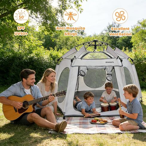 Asweets 4 in 1 Pop Up Playpen Indoor and Outdoor Portable | Lightweight Baby Playpen with Travel Bag,Baby Beach Tent and Play Toddler Play Yard Canopy in Saudi Arabia