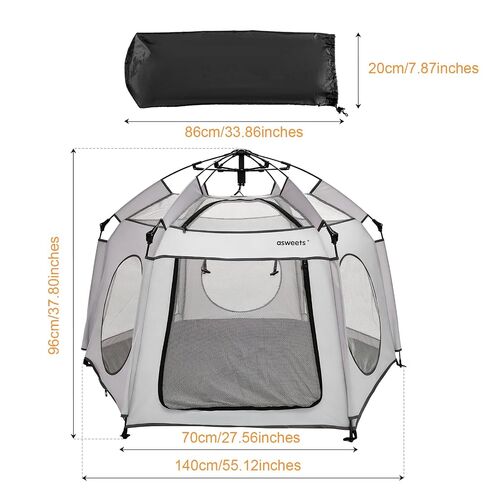 Asweets 4 in 1 Pop Up Playpen Indoor and Outdoor Portable | Lightweight Baby Playpen with Travel Bag,Baby Beach Tent and Play Toddler Play Yard Canopy in Saudi Arabia