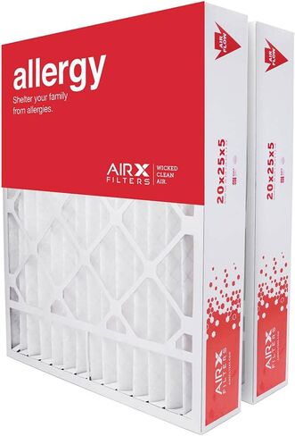 مرشحات AIRX الهواء النظيف الشرير. متوافق مع بديل لمرشح الهواء هانيويل 20 × 25 × 4 مرشح هواء فرن فلتر الهواء AIRx بديل لمرشحات هانيويل FC100A1037 FC35A1027 CF200A1016، حزمة من 4 قطع للحساسية in Kuwait