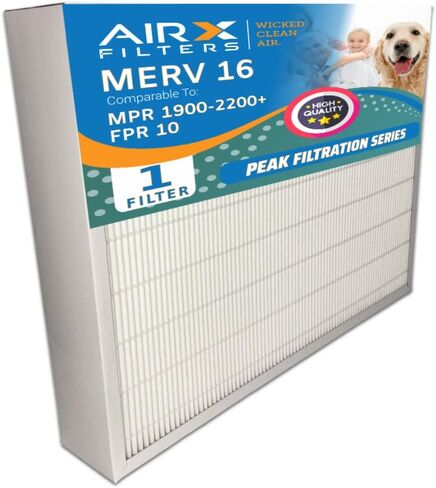 مرشحات AIRX الهواء النظيف الشرير. متوافق مع بديل لمرشح الهواء هانيويل 20 × 25 × 4 مرشح هواء فرن فلتر الهواء AIRx بديل لمرشحات هانيويل FC100A1037 FC35A1027 CF200A1016، حزمة من 4 قطع للحساسية in Kuwait