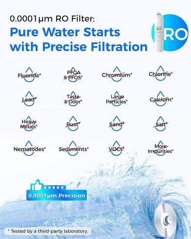 فلتر Waterdrop RT-2CFCBALKRO، بديل لنظام التناضح العكسي Waterdrop T4-A (𝐂𝐅*𝟐 + 𝐂𝐁*𝟏 + 𝐀𝐋𝐊*𝟏 + 𝐑𝐎*𝟏) in Kuwait