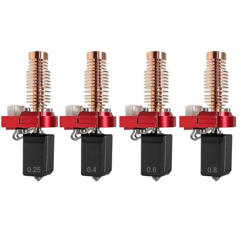 4 PK 0.25 + 0.4 + 0.6 + 0.8 مم Hotend for Flashforge Adventurer 5M/5M Pro Hotend Adventure 5M فوهة سيراميك تسخين وصلب صلب قابل للفصل السريع لفوهة AD5M لملحقات Flashforge ad5m in Kuwait