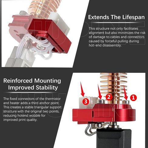 4 PK 0.25 + 0.4 + 0.6 + 0.8 مم Hotend for Flashforge Adventurer 5M/5M Pro Hotend Adventure 5M فوهة سيراميك تسخين وصلب صلب قابل للفصل السريع لفوهة AD5M لملحقات Flashforge ad5m in Kuwait