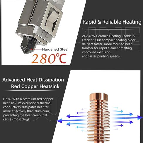 4 PK 0.25 + 0.4 + 0.6 + 0.8 مم Hotend for Flashforge Adventurer 5M/5M Pro Hotend Adventure 5M فوهة سيراميك تسخين وصلب صلب قابل للفصل السريع لفوهة AD5M لملحقات Flashforge ad5m in Kuwait