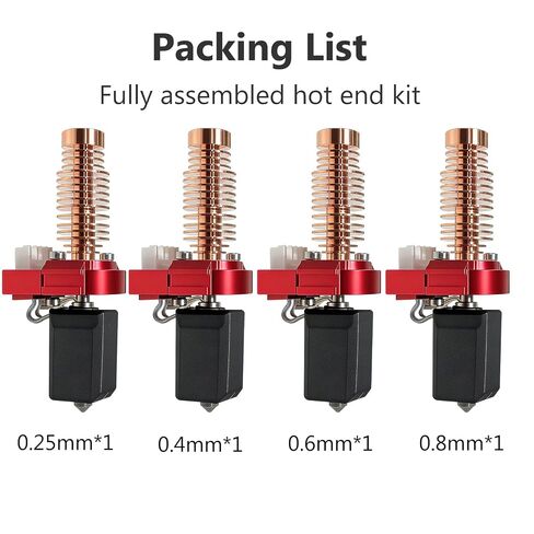 4 PK 0.25 + 0.4 + 0.6 + 0.8 مم Hotend for Flashforge Adventurer 5M/5M Pro Hotend Adventure 5M فوهة سيراميك تسخين وصلب صلب قابل للفصل السريع لفوهة AD5M لملحقات Flashforge ad5m in Kuwait