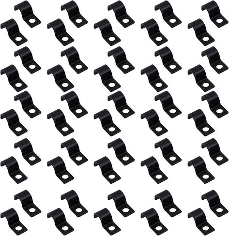 Oedema 50 Pcs 2/5 Inch Pipe Clamp with One Hole Iron Rigid Tube Straps Bracket Heavy Duty Pipe Fasten Holder for Tube, Wire Cord Installation in Kuwait