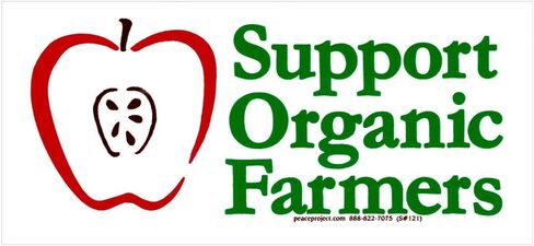Support Organic Farmers - Organic Farming Bumper Sticker/Decal (6.5" X 3") in Saudi Arabia