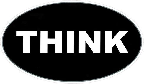 Custom Sticker Makers Think Small Die Cut Bumper Sticker Car Window Laptop Water Bottle Decal 5-by-3 Inches in Kuwait