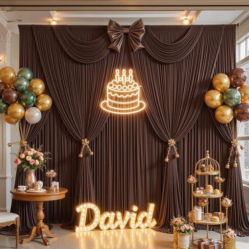 10x8ft Beige Backdrop Curtain for Parties Wrinkle Free Fabric Backdrop Curtain Wedding Photo Backdrop Drapes for Birthday Party Baby Shower Bridal Shower Photography Back Drop 2 Panels 5x8FT in Saudi Arabia