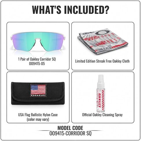 نظارات شمسية Oakley CORRIDOR SQ OO9415 مع مجموعة النظارات الرسمية | نظارات شمسية للرجال غير مستقطبة in Kuwait