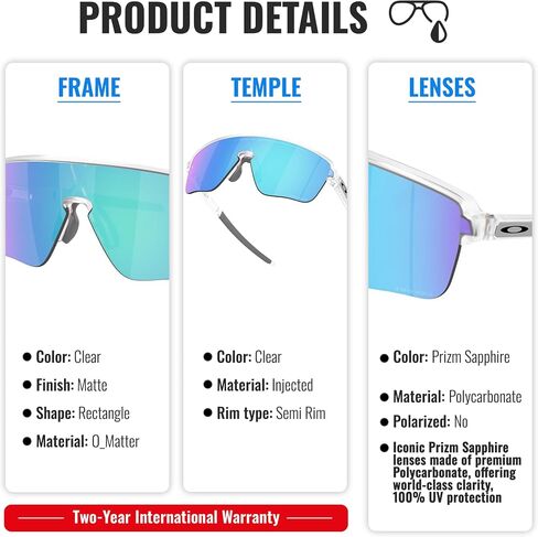 نظارات شمسية Oakley CORRIDOR SQ OO9415 مع مجموعة النظارات الرسمية | نظارات شمسية للرجال غير مستقطبة in Kuwait