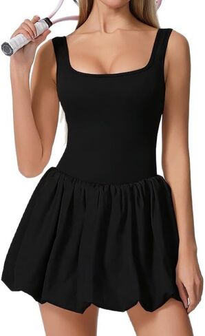 Women's Tennis Dress, Sleeveless Athletic Golf Dress for Pickleball, Court Workout, Yoga and Summer Sports in Kuwait