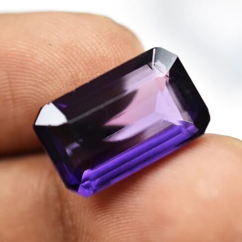 Top Quality Natural Sapphire 9.55 Ct CERTIFIED Emerald Cut Rare Purple Gemstone in Kuwait