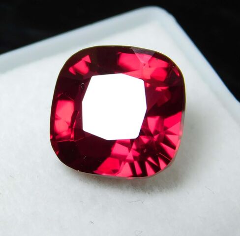 8.56 Ct Natural Red Ruby CERTIFIED Loose Gemstones Square Cushion Cut Ring Size in Kuwait