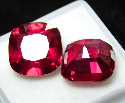 8.56 Ct Natural Red Ruby CERTIFIED Loose Gemstones Square Cushion Cut Ring Size in Kuwait