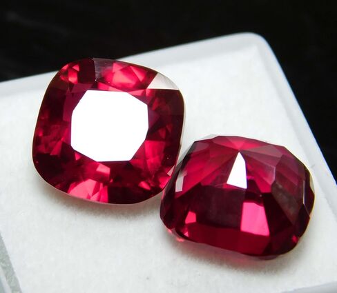 8.56 Ct Natural Red Ruby CERTIFIED Loose Gemstones Square Cushion Cut Ring Size in Kuwait