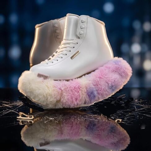 زوج واحد من أغطية الشفرات الفخمة من Ice Skate، تصميم من الفرو الصناعي بألوان قوس قزح حالمة، بطانة سميكة قليلاً 10 جرام، بطانة ناعمة ماصة، تناسب الشكل وزلاجات الهوكي حتى 12 بوصة، ملحقات التزلج in Kuwait