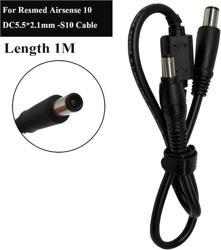 DC Power Cord Convert Cable for Resmed Airsense 10 S10 Aircurve10 CPAP Machine, 24V to 5.5mm 2.1mm /2.5mm Connector, 1M Length Fit 24V Battery Backup/Power Station/Power Bank in Kuwait