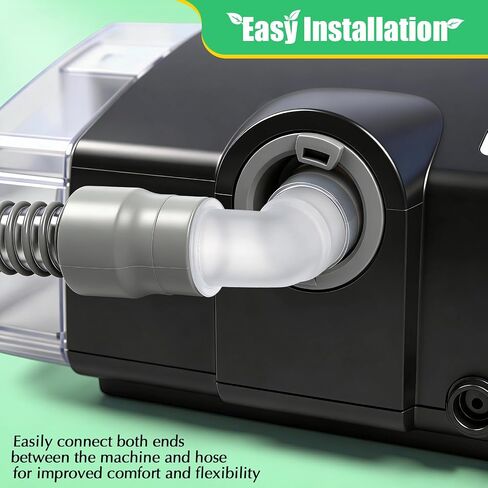 2 حزمة محول كوع خرطوم CPAP 90 درجة، موصل أنابيب متين وسهل التركيب للخراطيم القياسية غير الساخنة مقاس 22 مم، مانع للتسرب، يقلل من إجهاد الخرطوم، ويحسن الراحة أثناء النوم in Kuwait