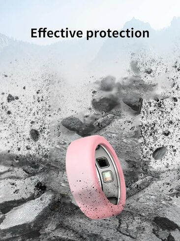 لواقي حلقة السيليكون OURA Ring5، غلاف حلقي ذكي مرن رفيع للغاية من BOVUGAC، مقاوم للماء ومضاد للسقوط، متوافق مع OURA Ring 5، حماية شاملة. (الحجم: 6 ~ 9) - أسود + وردي in Kuwait