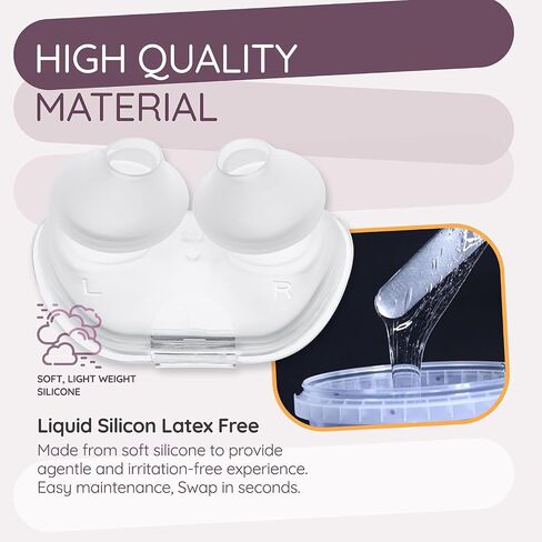 وسادة أنف بديلة لـ CPAP لإطار Resmed AirFit P10، وسادة أنف من السيليكون CPAP جزء 62933 - كبير in Kuwait