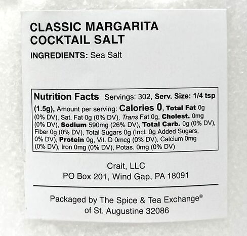 Classic Margarita Salt Cocktail Salt For Drinks, Margarita Salt Rimmer, Glass Rimming Garnish 16 Ounce Resealable Bag Refill in Kuwait
