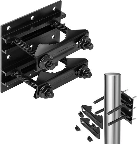 Post Tubes Mounting Bracket, 1-Pack Adjustable Solar Mounting Bracket Fence Hook Compatible with Round, Square, T-Posts, Irregularly Shaped Pipes (Max. 1-3/4" Width) in Kuwait